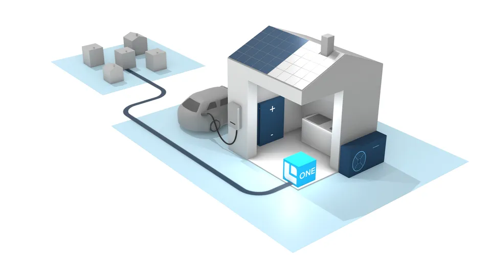Building with heat pump installation